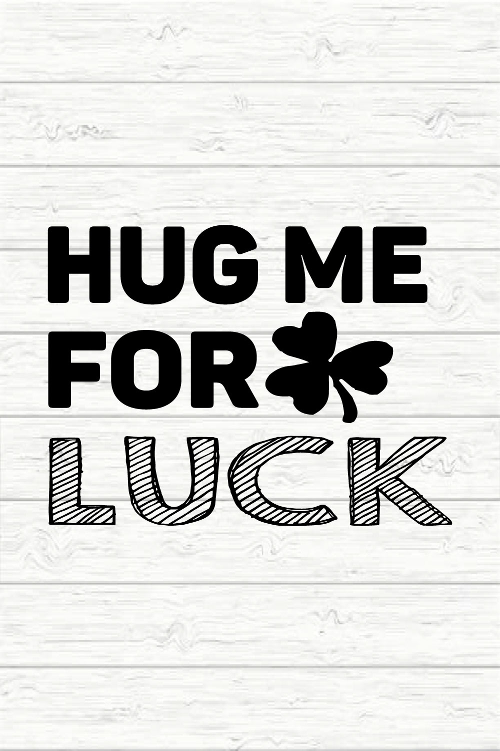 Hug Me For Luck pinterest preview image.