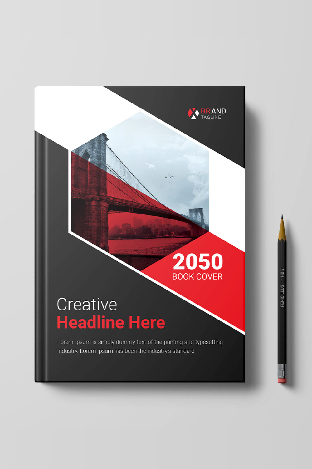 Corporate and modern book cover design template pinterest preview image.