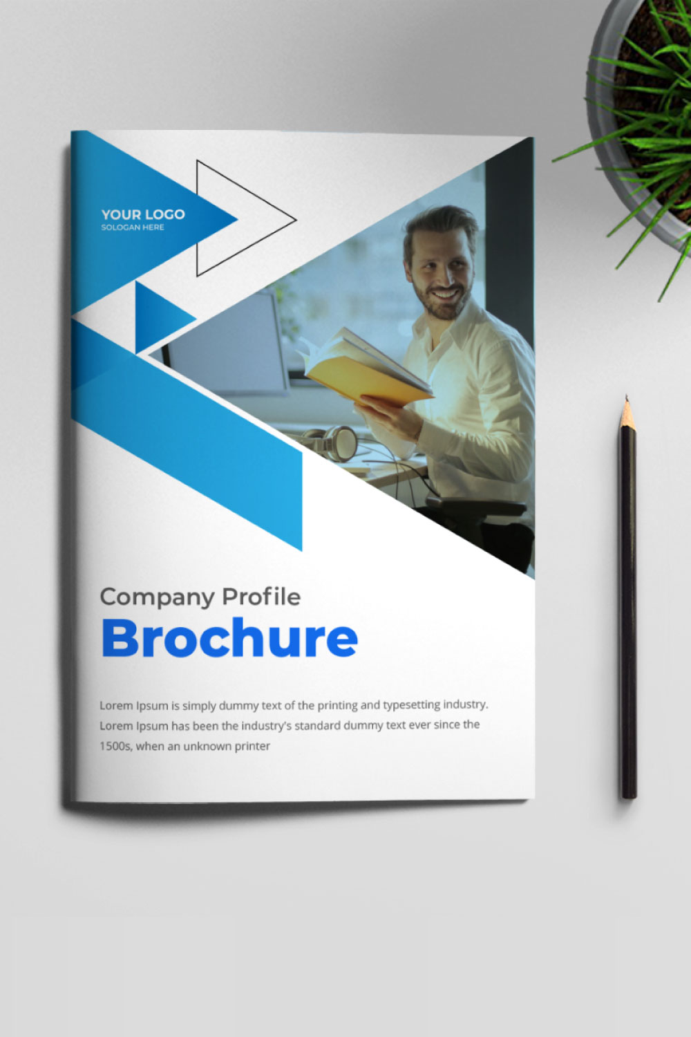 Company Profile Business Brochure Template pinterest preview image.
