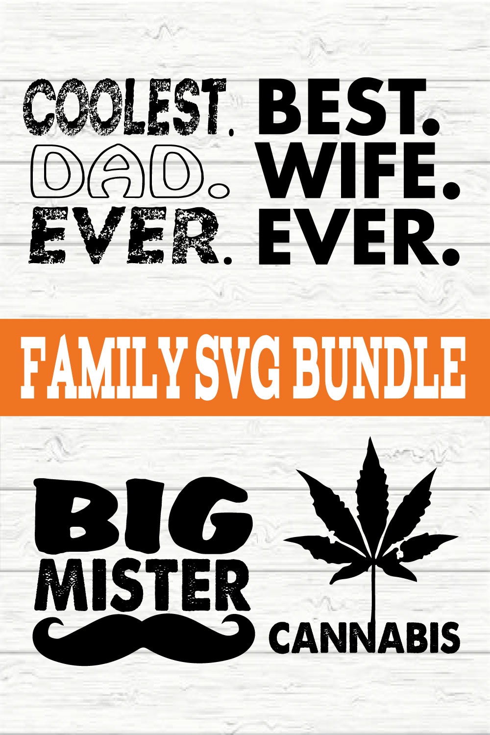 Family Svg Bundle vol 8 pinterest preview image.