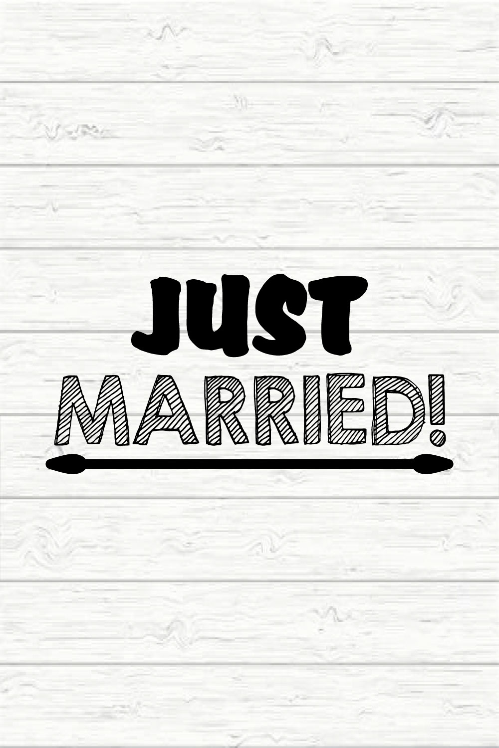 Just Married pinterest preview image.