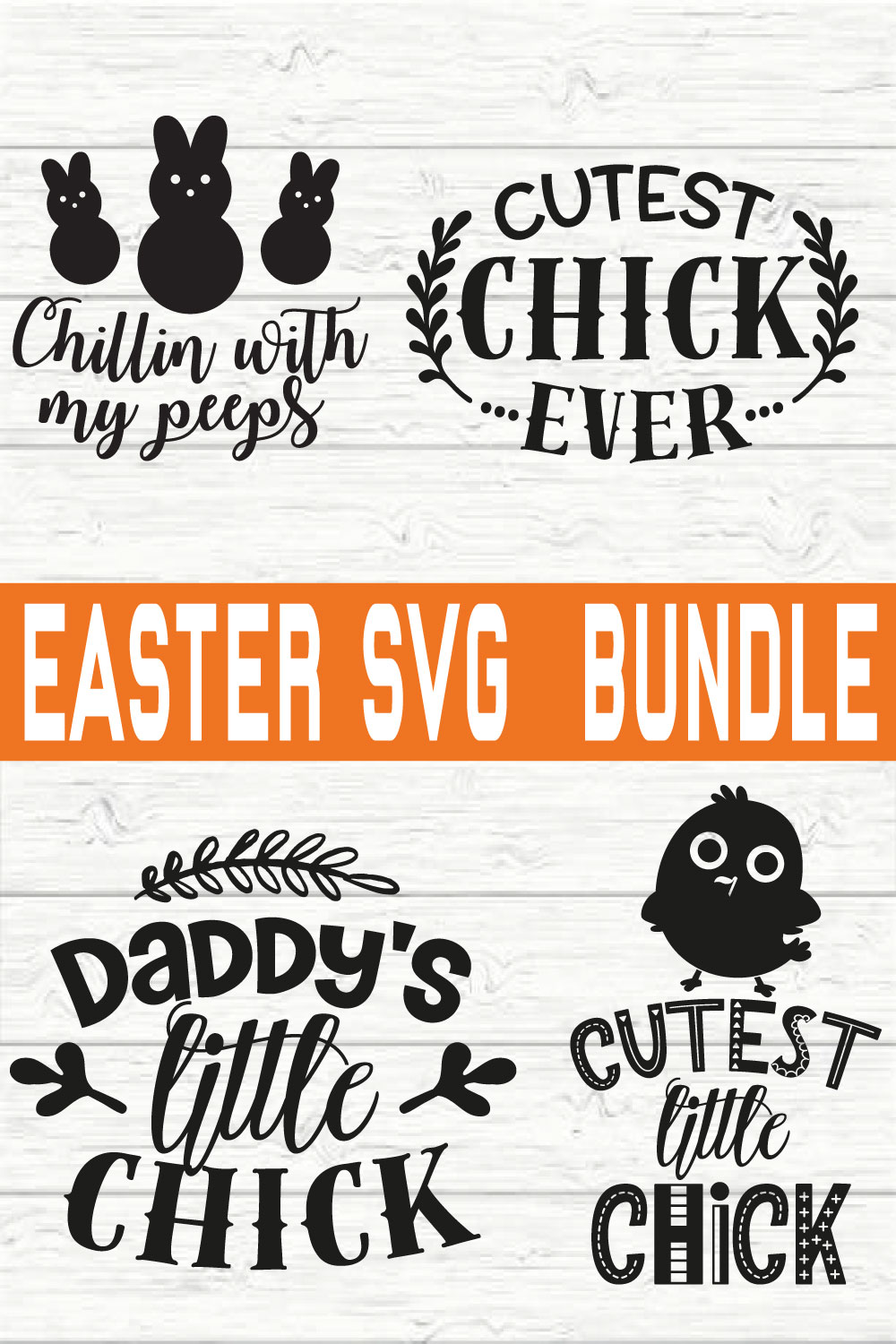 Easter Design Bundle vol 4 pinterest preview image.