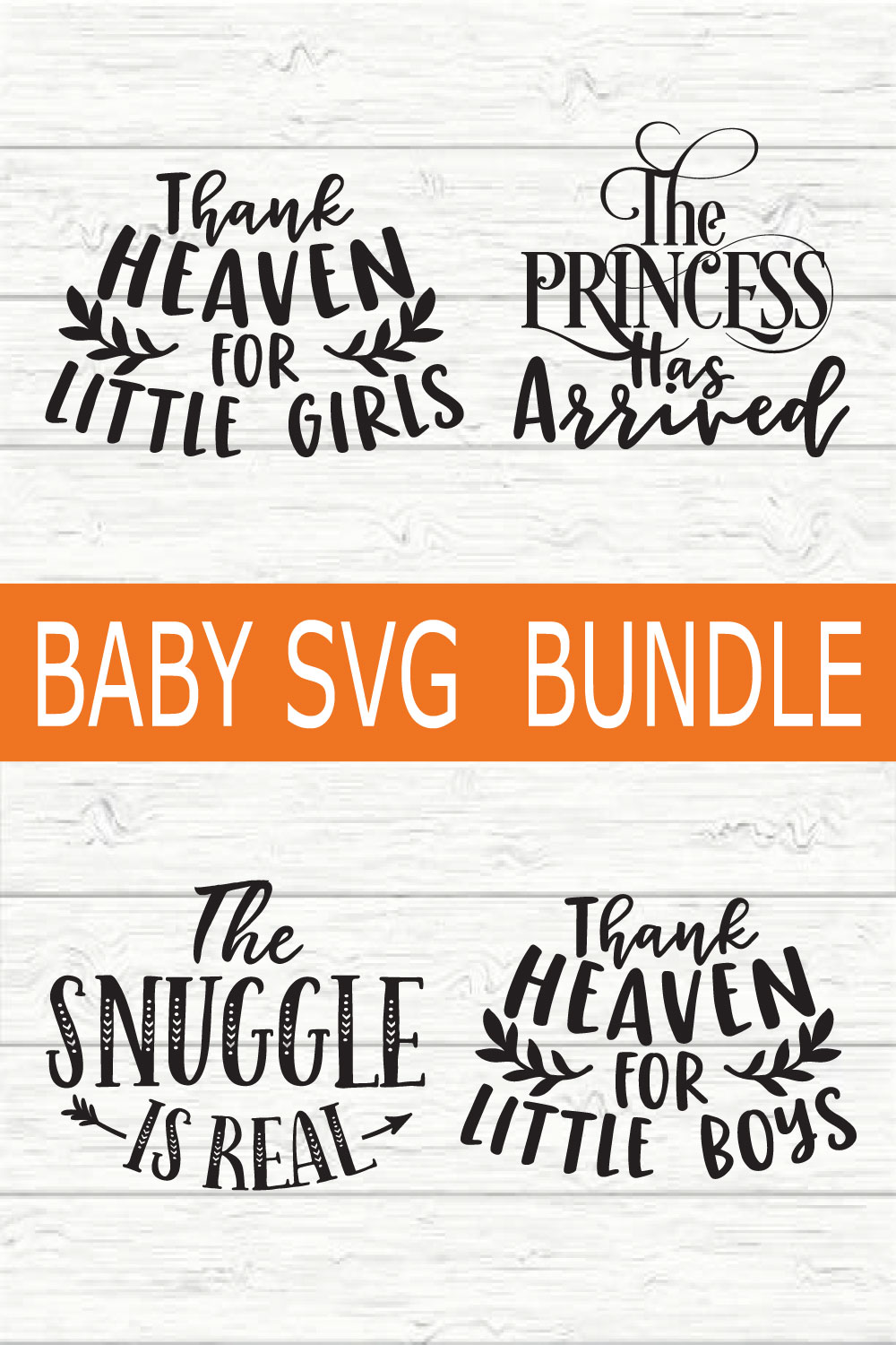 Baby Typography Bundle vol 15 pinterest preview image.