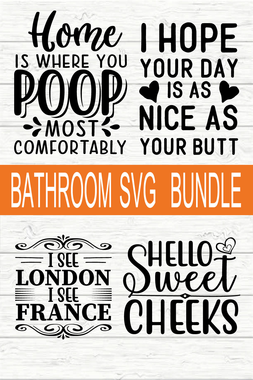 Bathroom Svg Bundle vol 2 pinterest preview image.