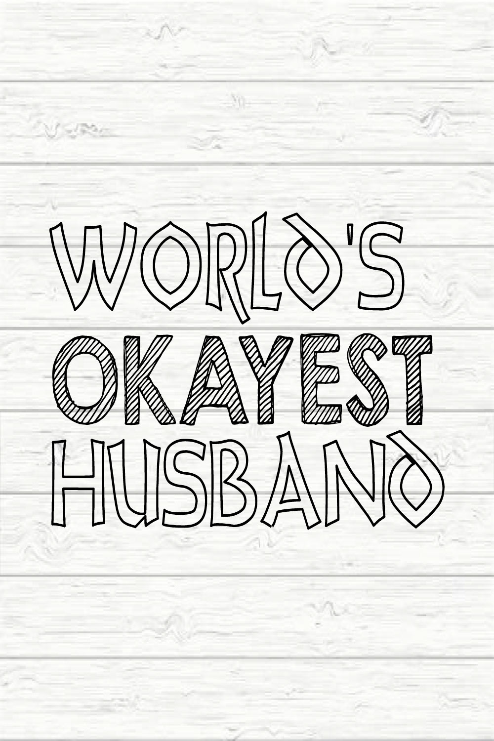 World's Okayest Husband pinterest preview image.