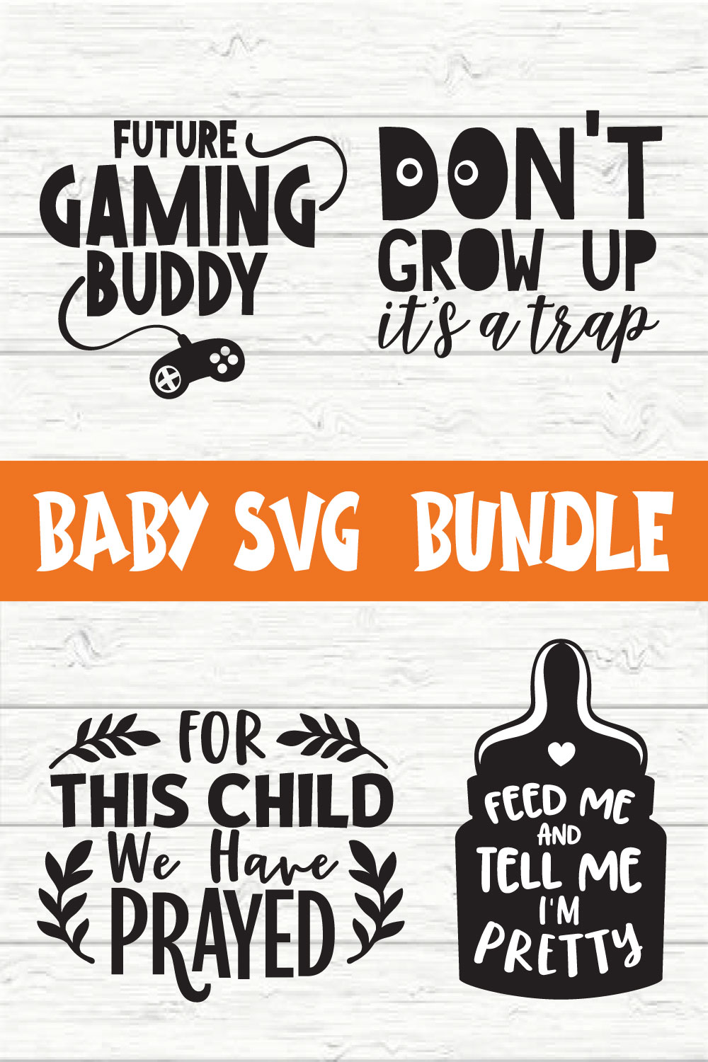 Baby Svg Bundle vol 12 pinterest preview image.