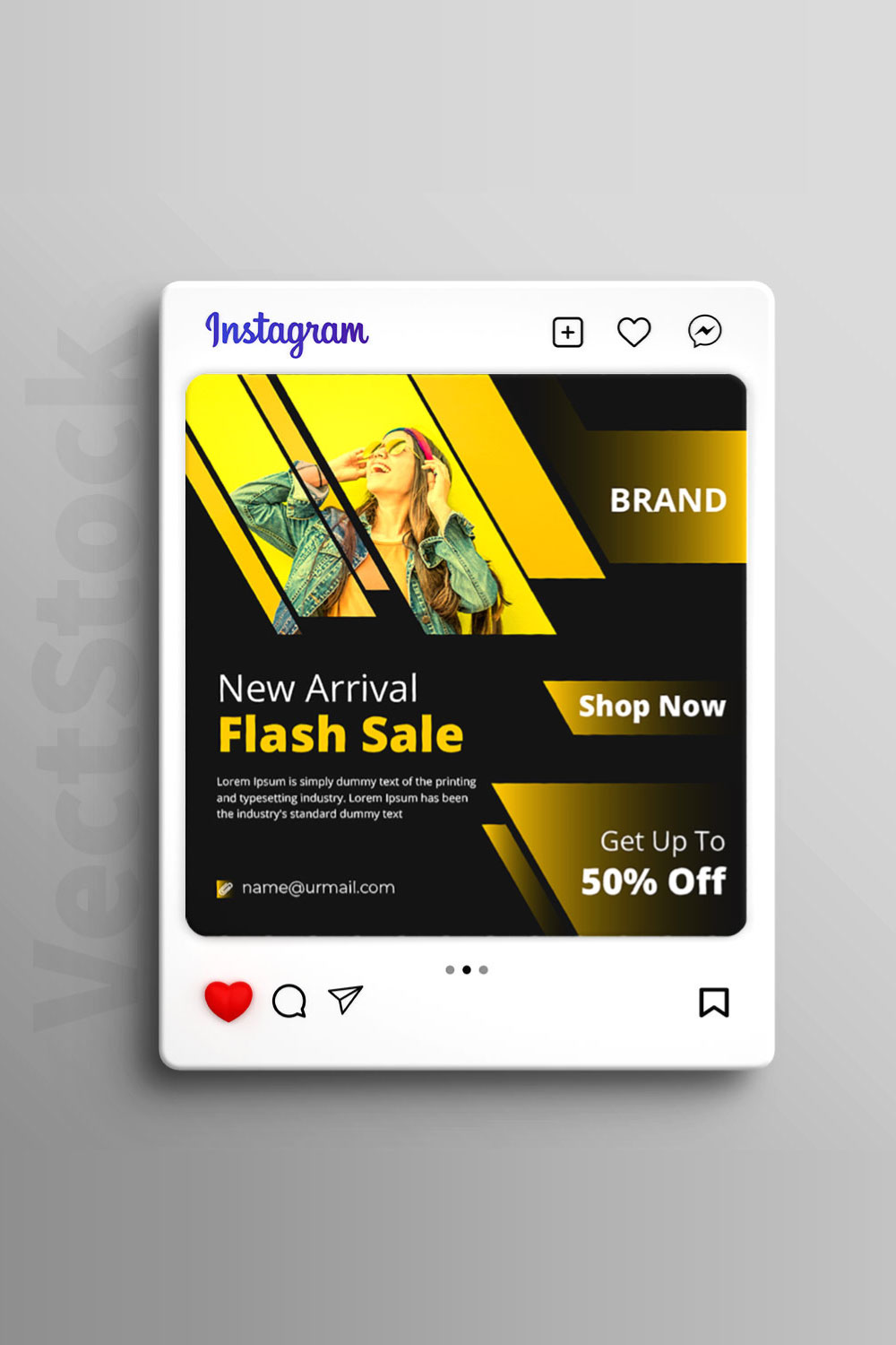 New arrival flash sale social media Instagram post and banner template design pinterest preview image.