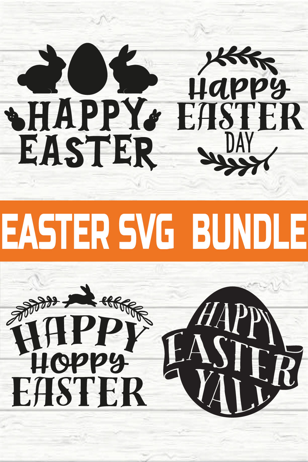 Easter T Shirt Design Bundle vol 9 pinterest preview image.