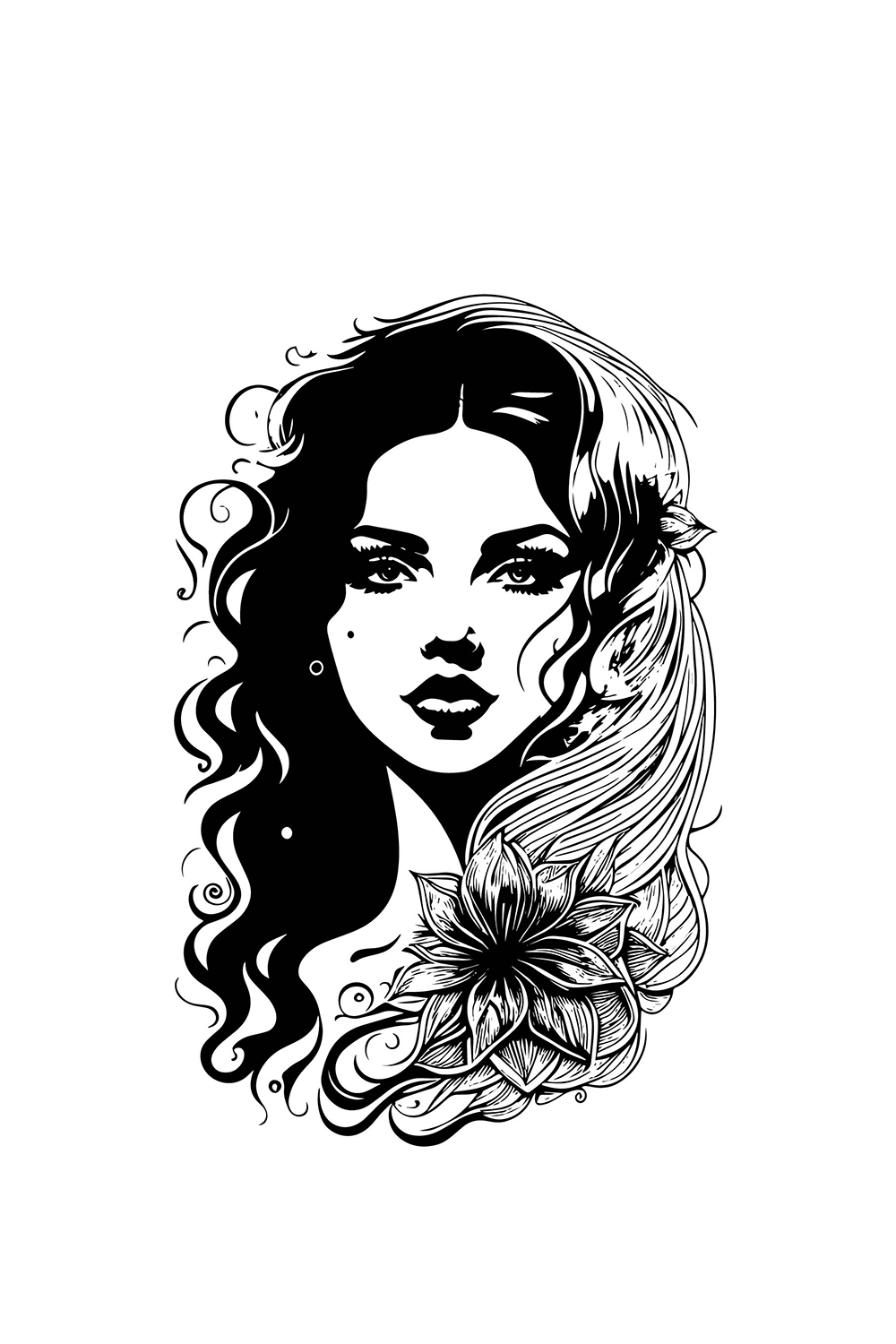 beauty girl logo illustration pinterest preview image.