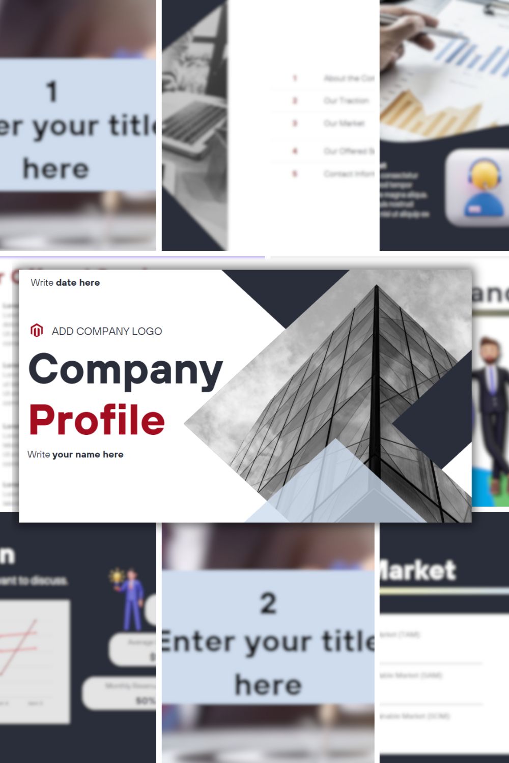 Company Profile- Power Point Presentation pinterest preview image.