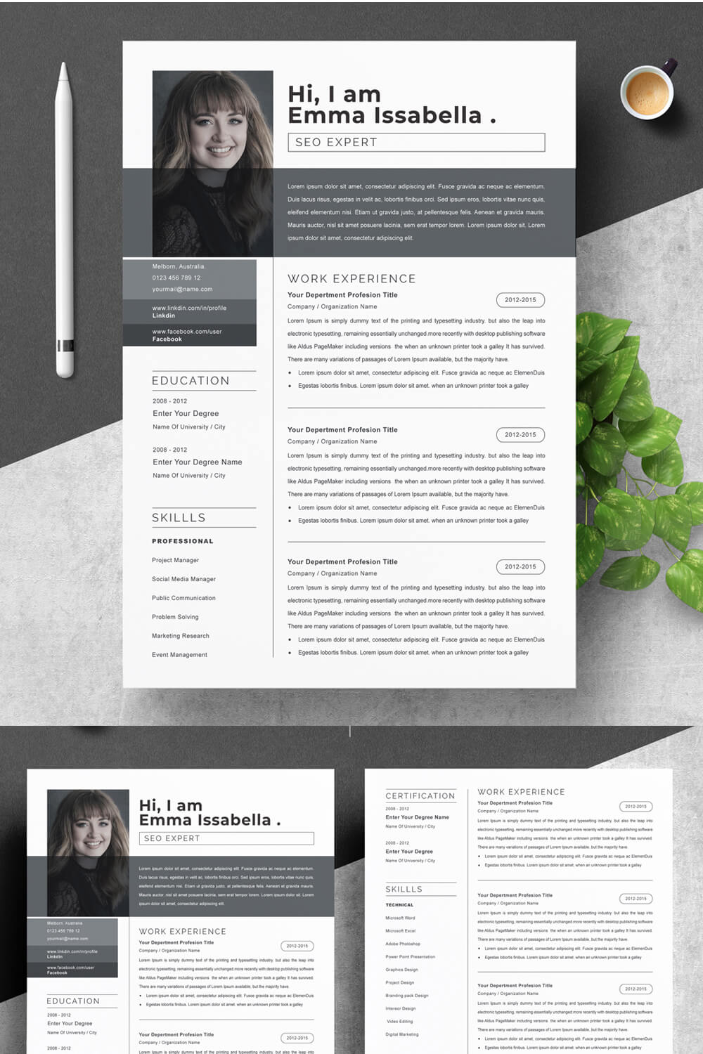 SEO Marketing Specialist | Professional Resume Template | Boost Your Career in Digital Marketing pinterest preview image.