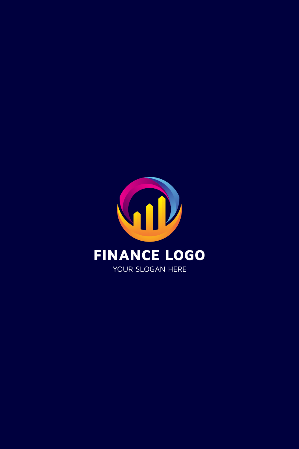 Business & Finance Symbols Vector Logo Design pinterest preview image.