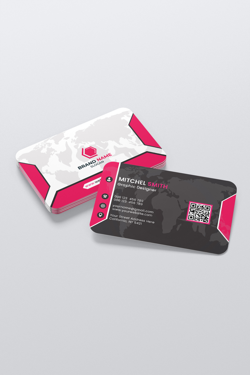 Modern Corporate Business Card Design pinterest preview image.