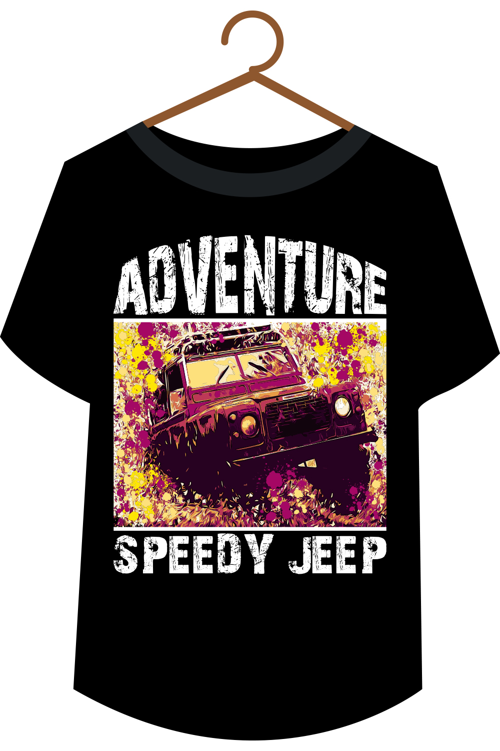 Adventure Speed Car T-shirts Design pinterest preview image.