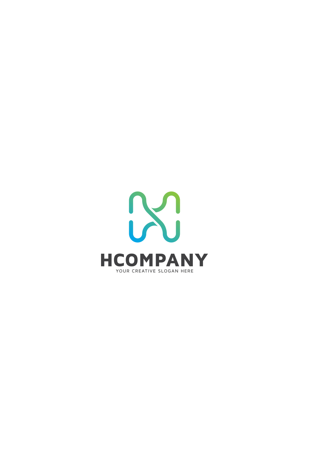 Brand Identity Initial Vector H Letter Logo Design pinterest preview image.