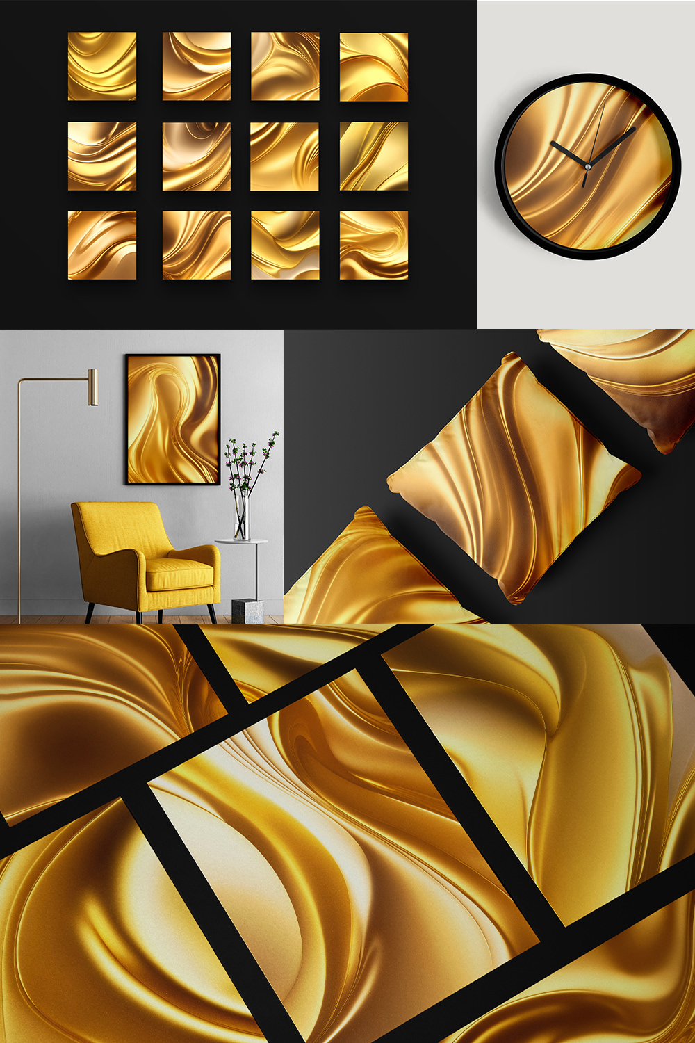 Liquid Gold Background Textures pinterest preview image.