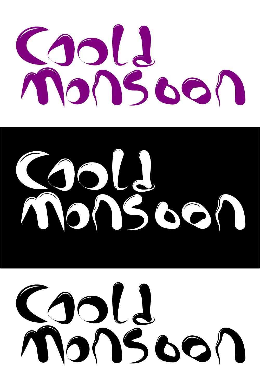 Cold monsoon wordmark logo pinterest preview image.