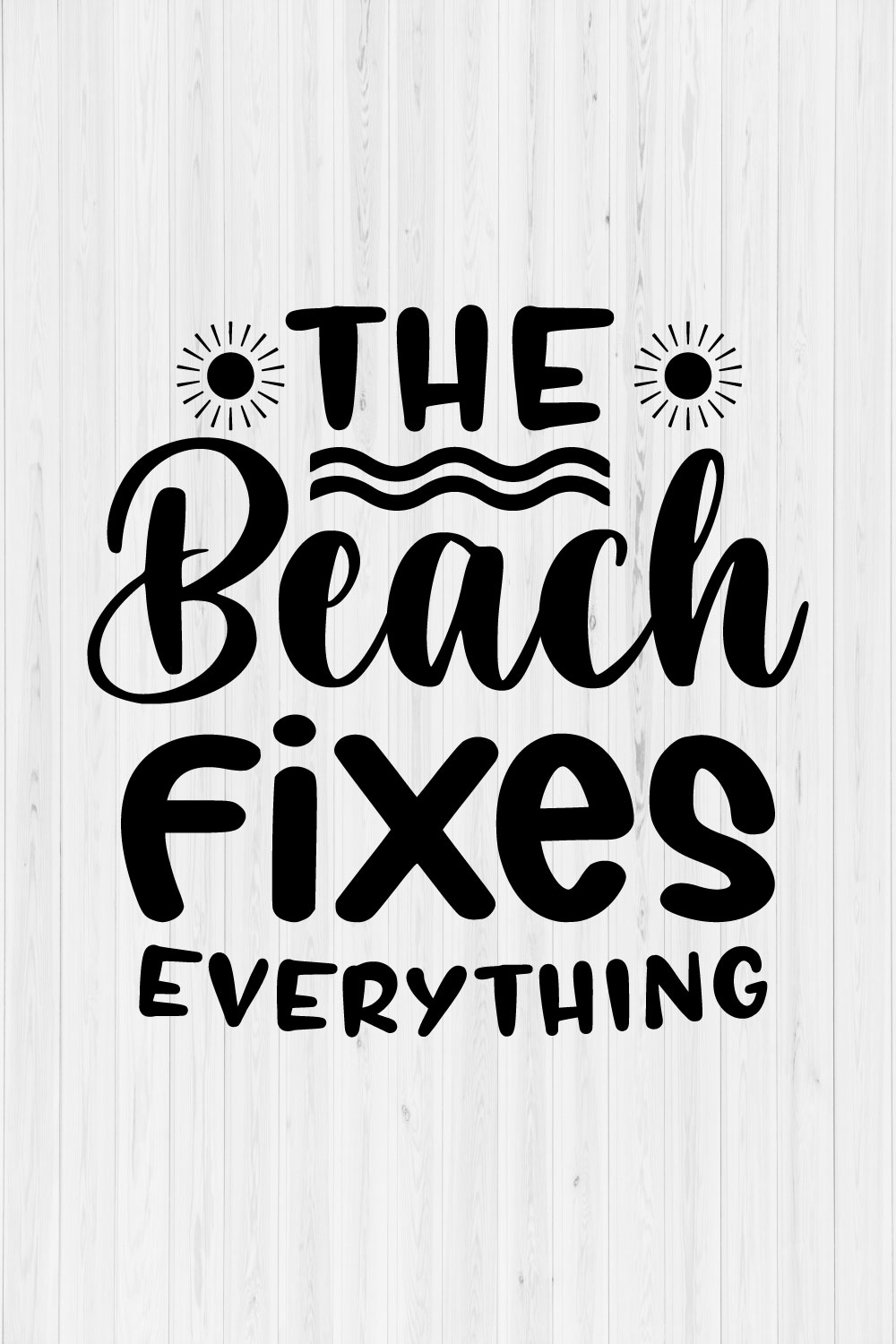 The Beach Fixes Everything pinterest preview image.