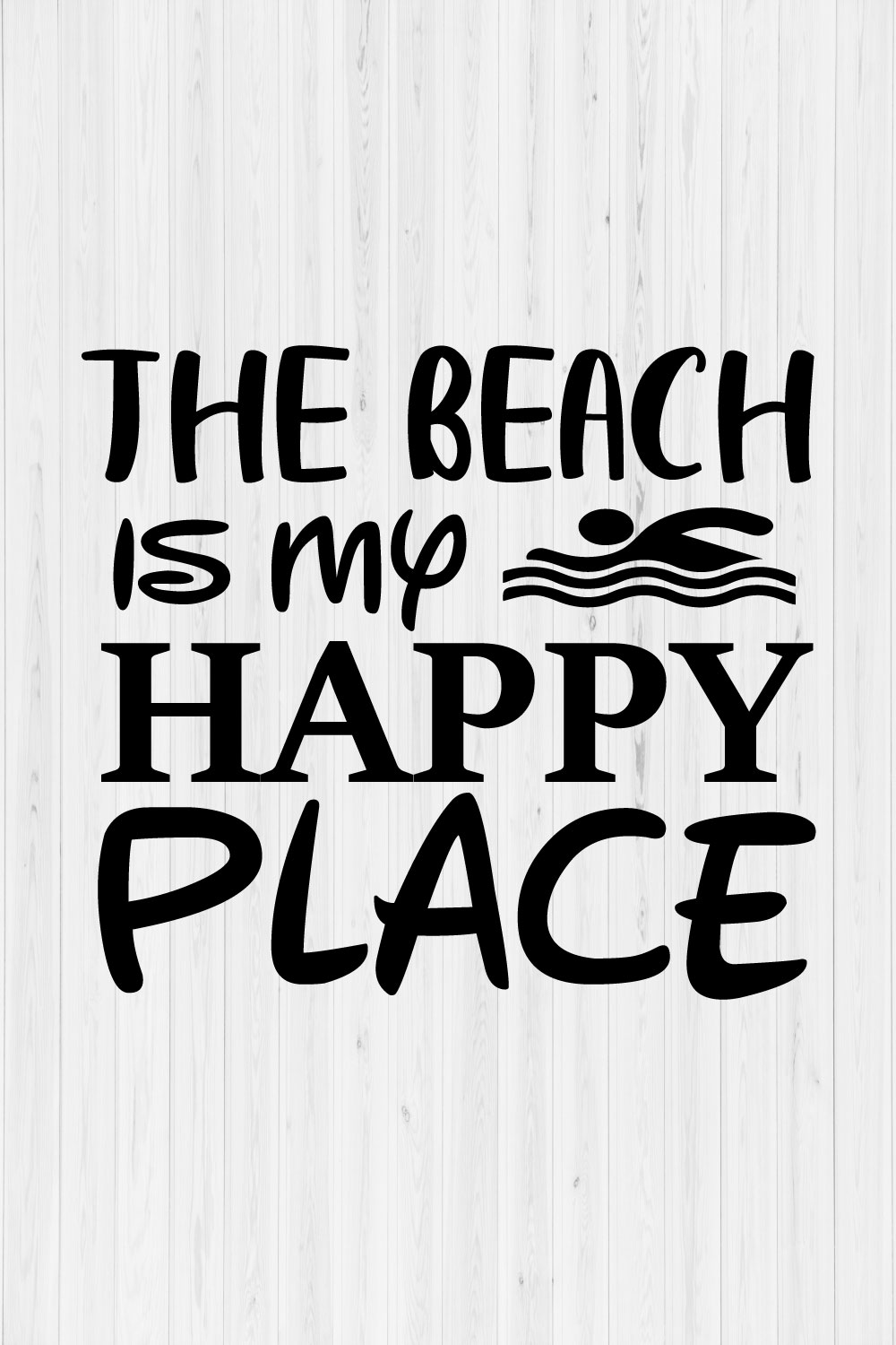 The Beach is my Happy Place pinterest preview image.