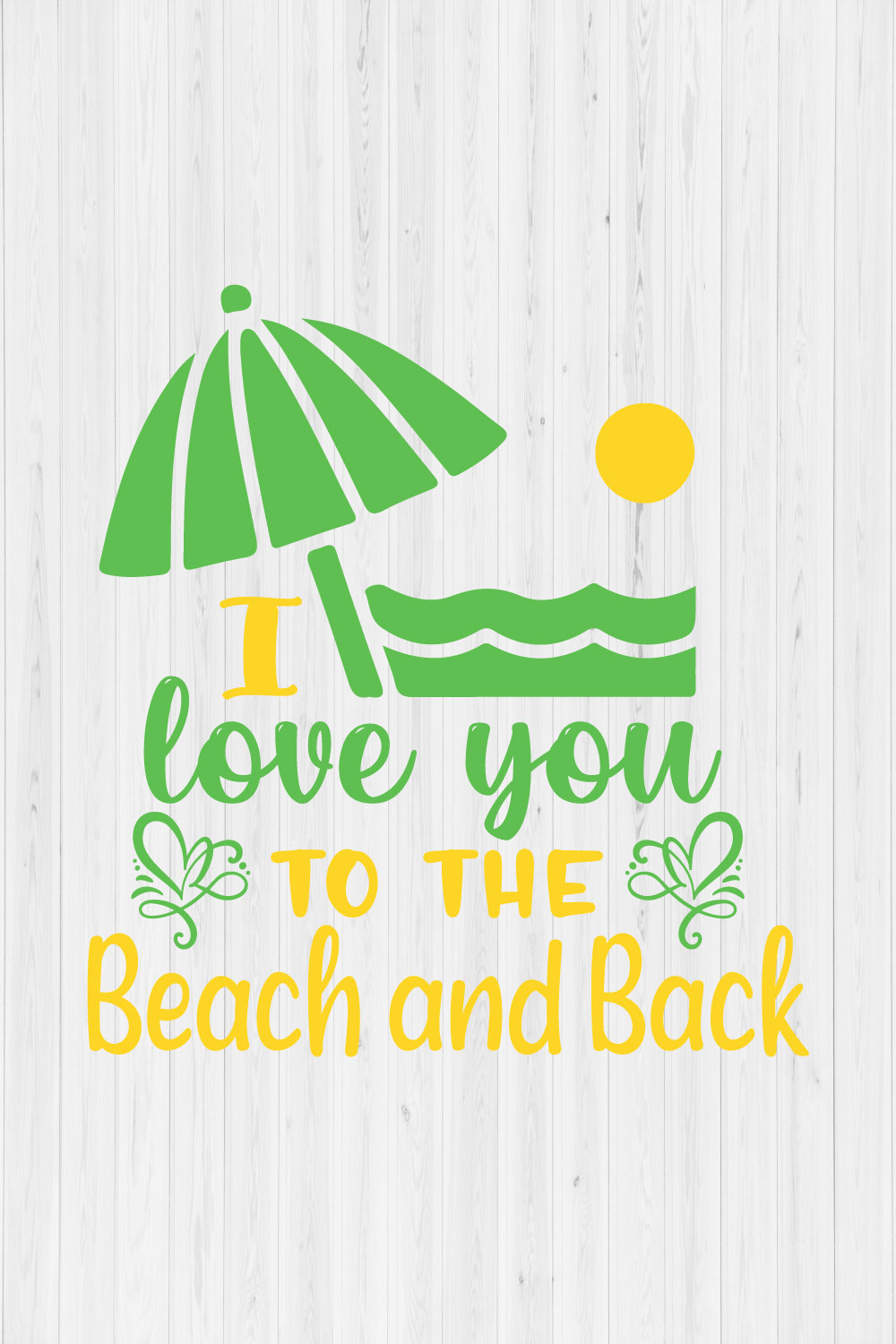 I love you to the Beach and Back pinterest preview image.