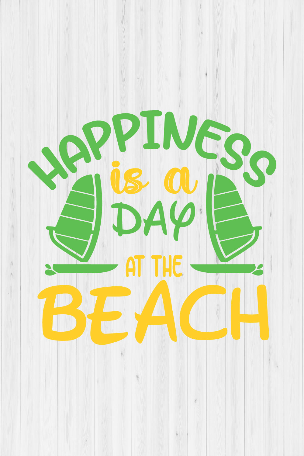 Happiness is a Day at the Beach pinterest preview image.