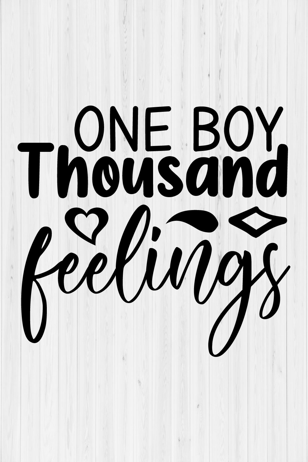 One Boy Thousand Feelings pinterest preview image.