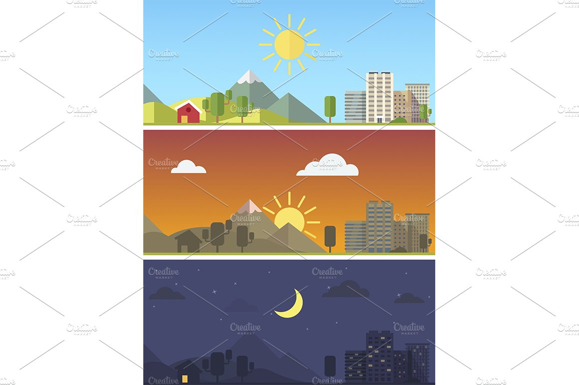 City in different times of day cover image.