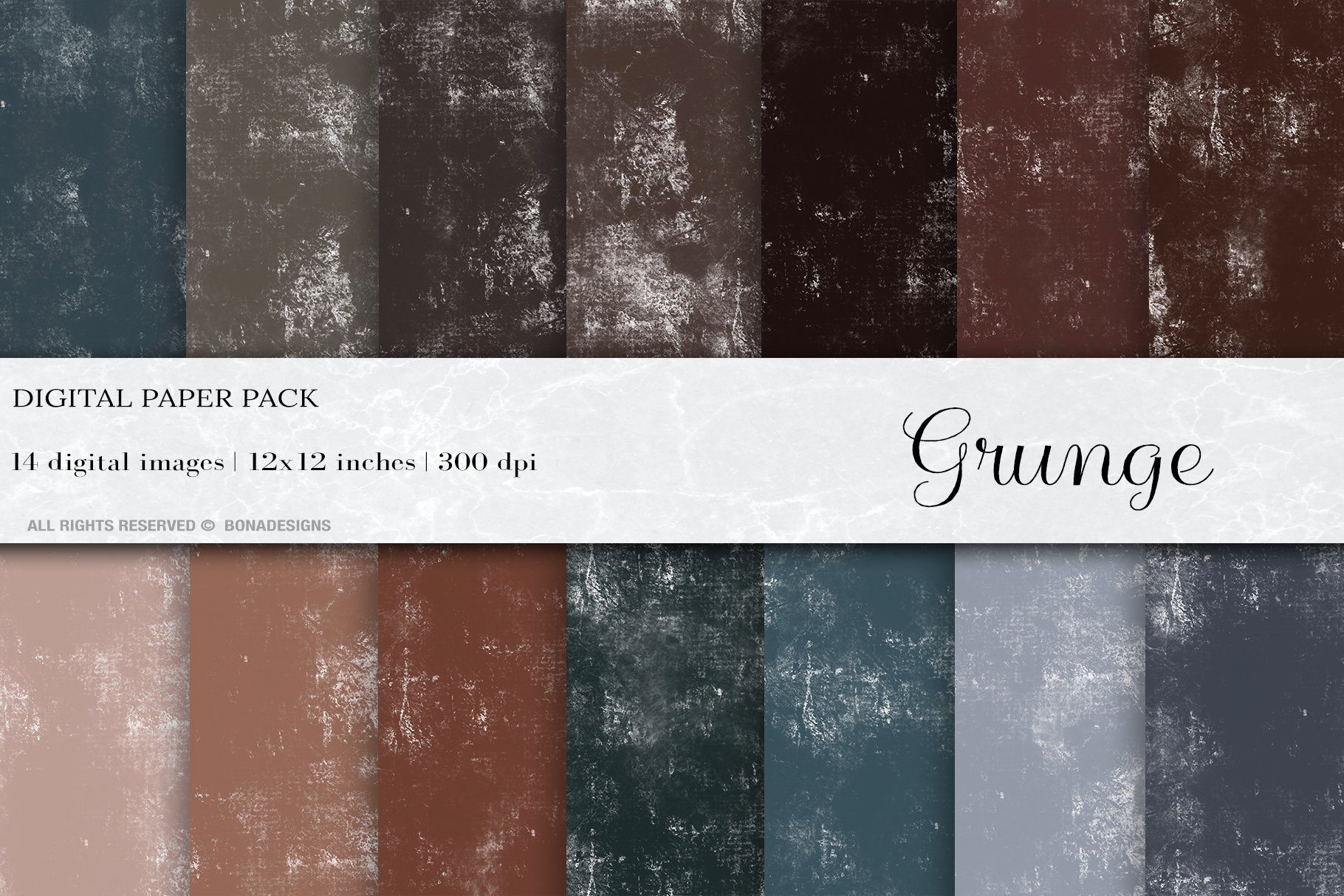 Grunge Digital Papers cover image.