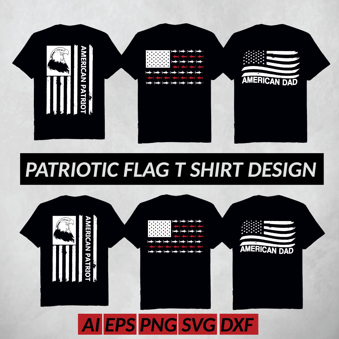 Show Your Love for America with this Patriotic T-Shirt Design cover image.