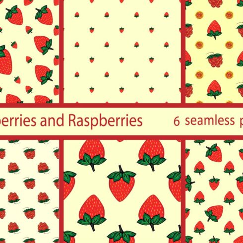 Set berry seamless pattern cover image.