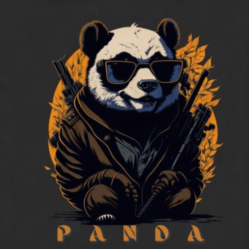 Fighter Panda T-Shirt design cover image.