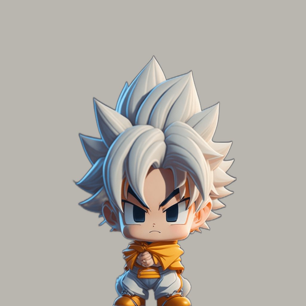 3D Animated style Goku design high quality - MasterBundles