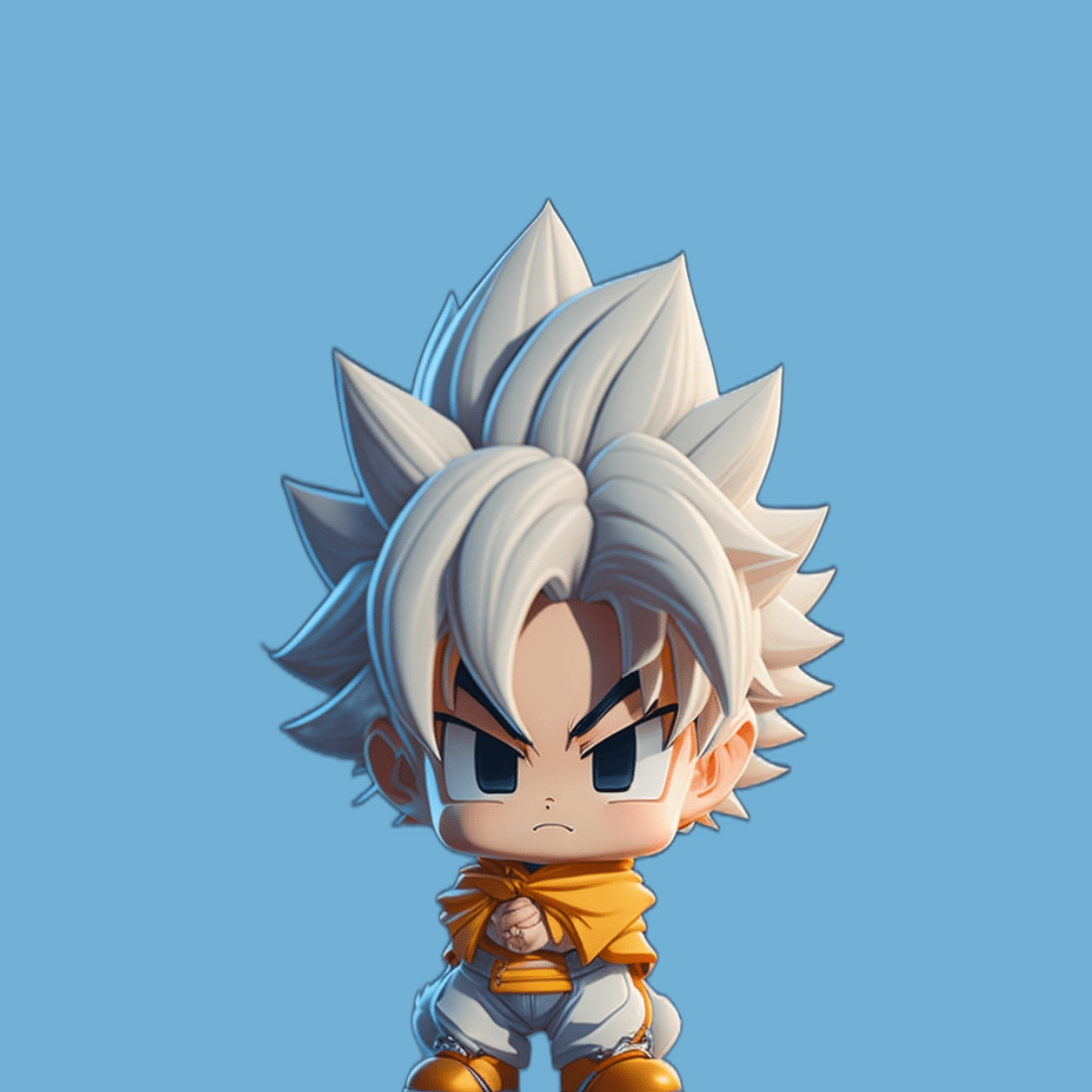 3D Animated style Goku design high quality preview image.