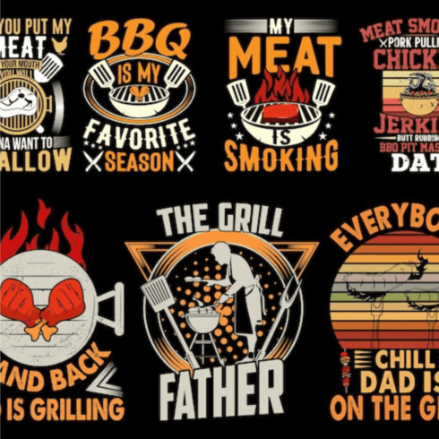 8 aesthetic t-shirt design bundle collection cover image.