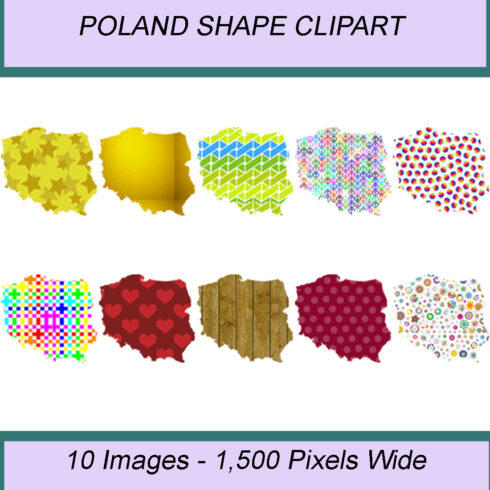 POLAND SHAPE CLIPART ICONS cover image.