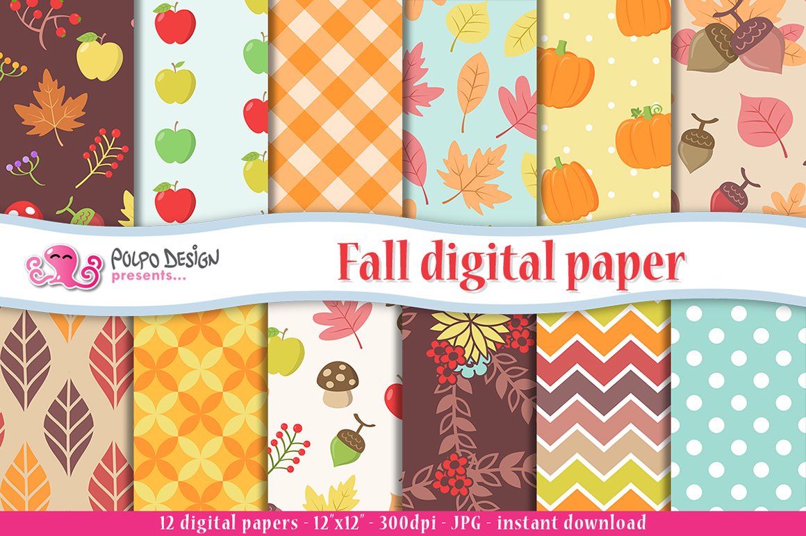 Fall digital paper cover image.
