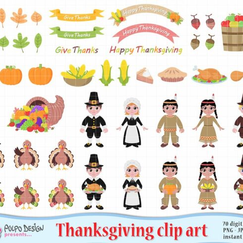 Thanksgiving clip art cover image.