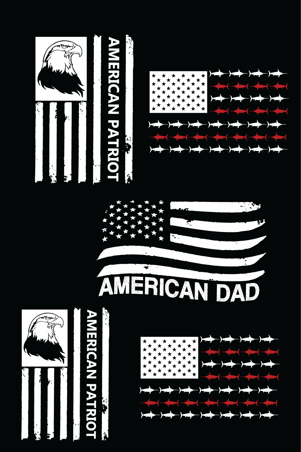 Show Your Love for America with this Patriotic T-Shirt Design pinterest preview image.