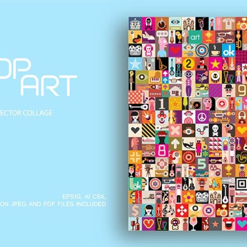 Art Collage vector design cover image.