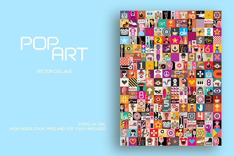 Art Collage vector design cover image.