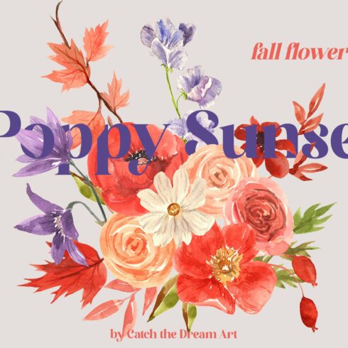 Poppy Sunset Wildflowers Watercolor cover image.