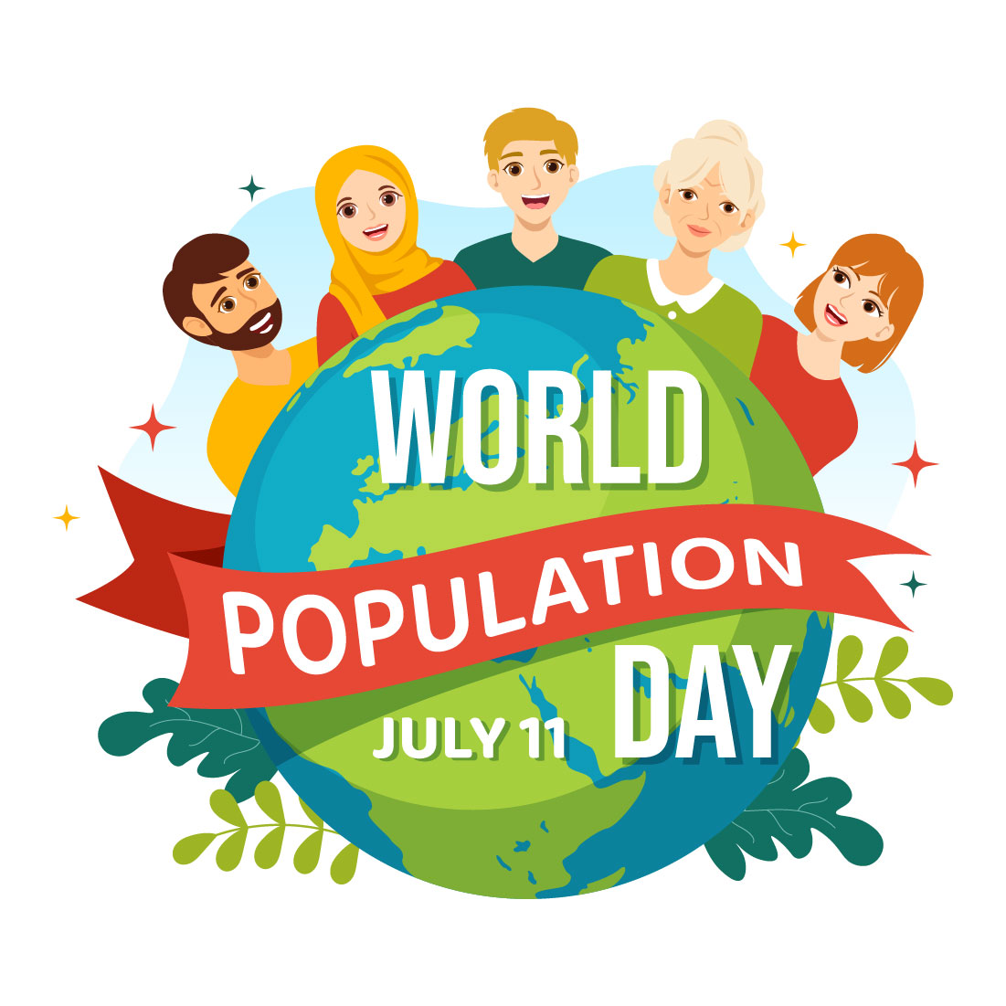 17 World Population Day Illustration cover image.