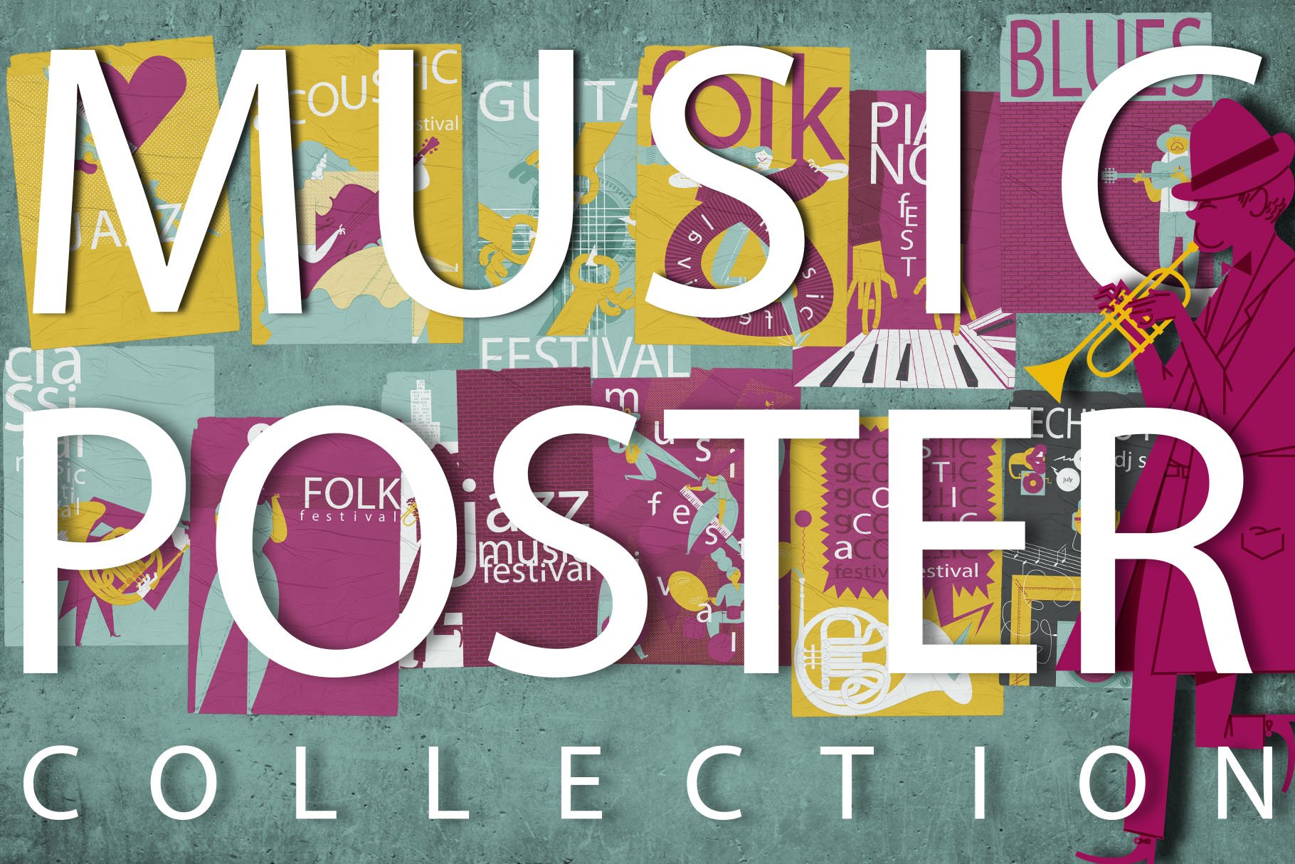 CREATE YOU'R MUSIC POSTER COLLECTION cover image.