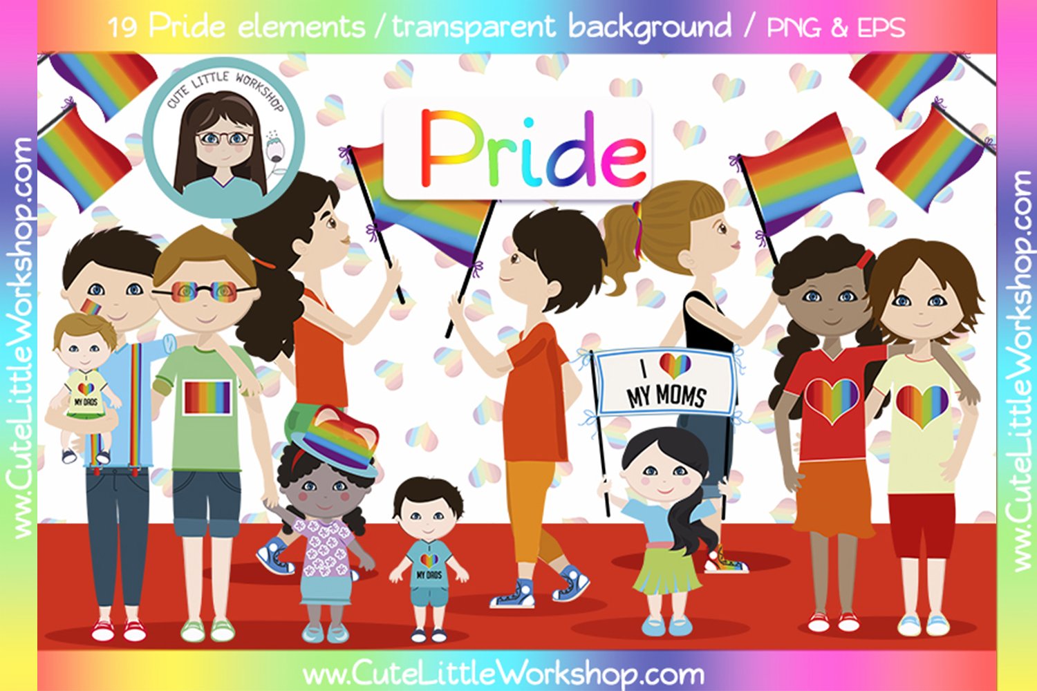 Pride set cliparts cover image.