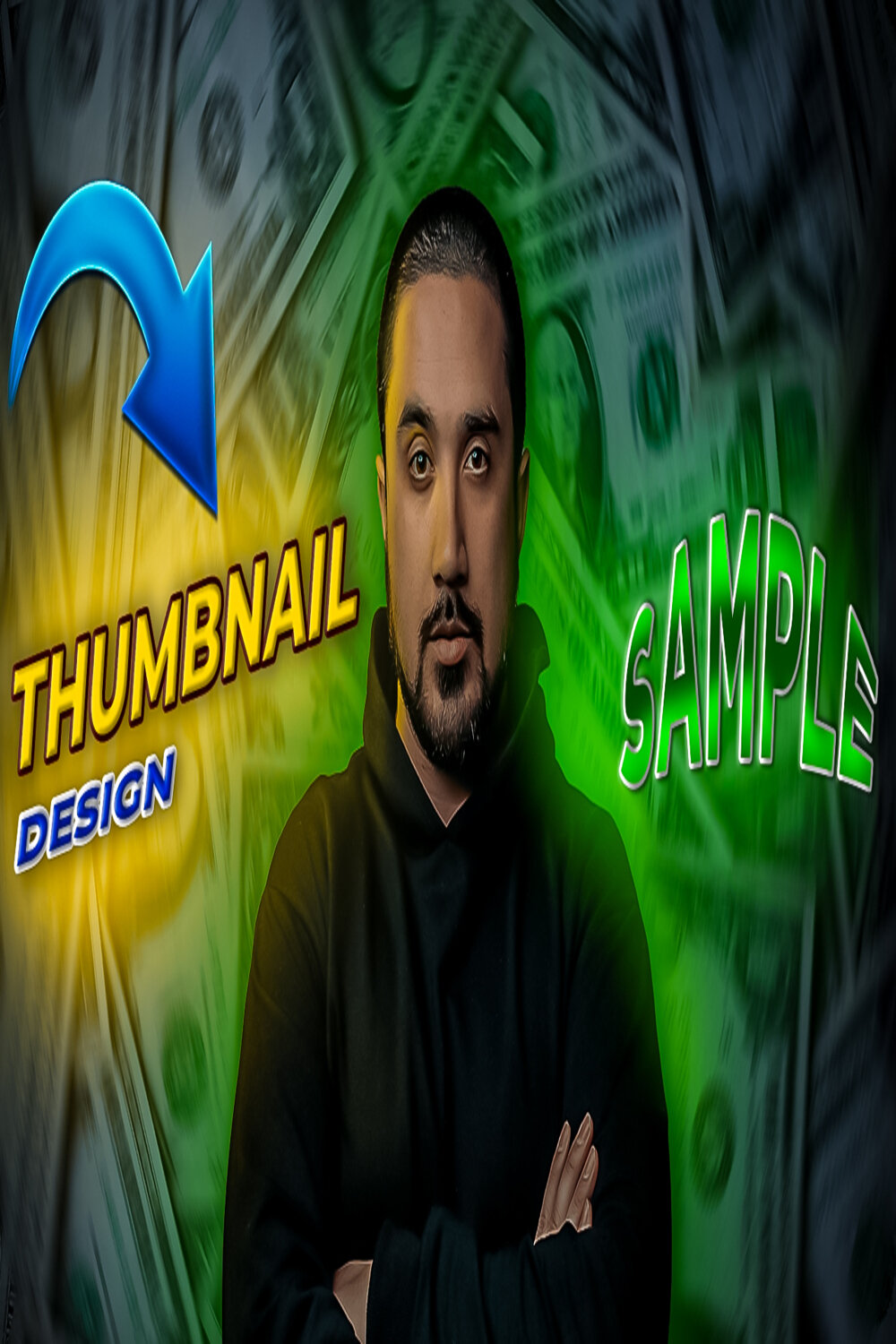 You tube Thumbnail Template pinterest preview image.