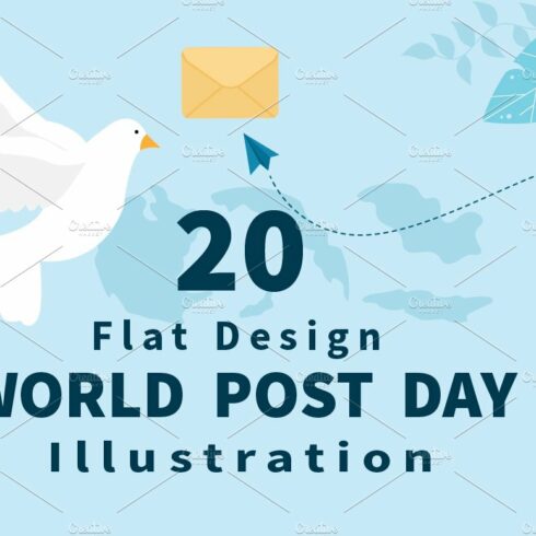 20 World Post Day Vector Design cover image.