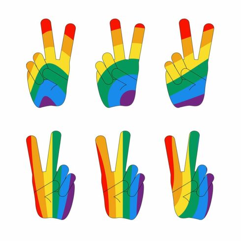 Rainbow Peace Sign SVG cover image.