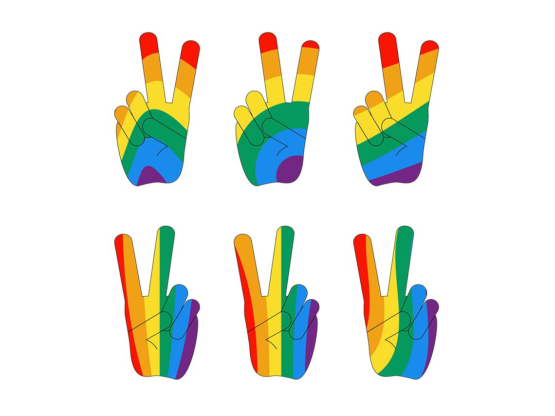 Rainbow Peace Sign SVG cover image.