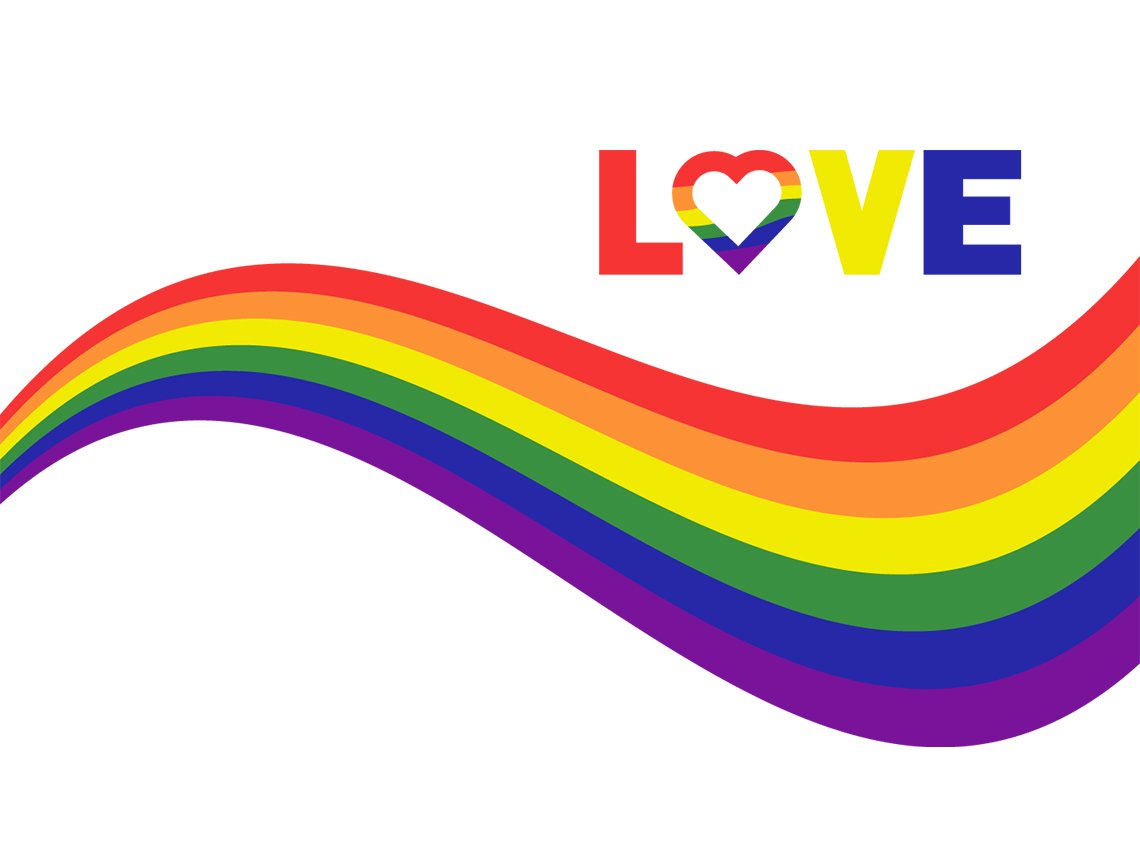 LGBT Pride Love SVG - Rainbow SVG cover image.