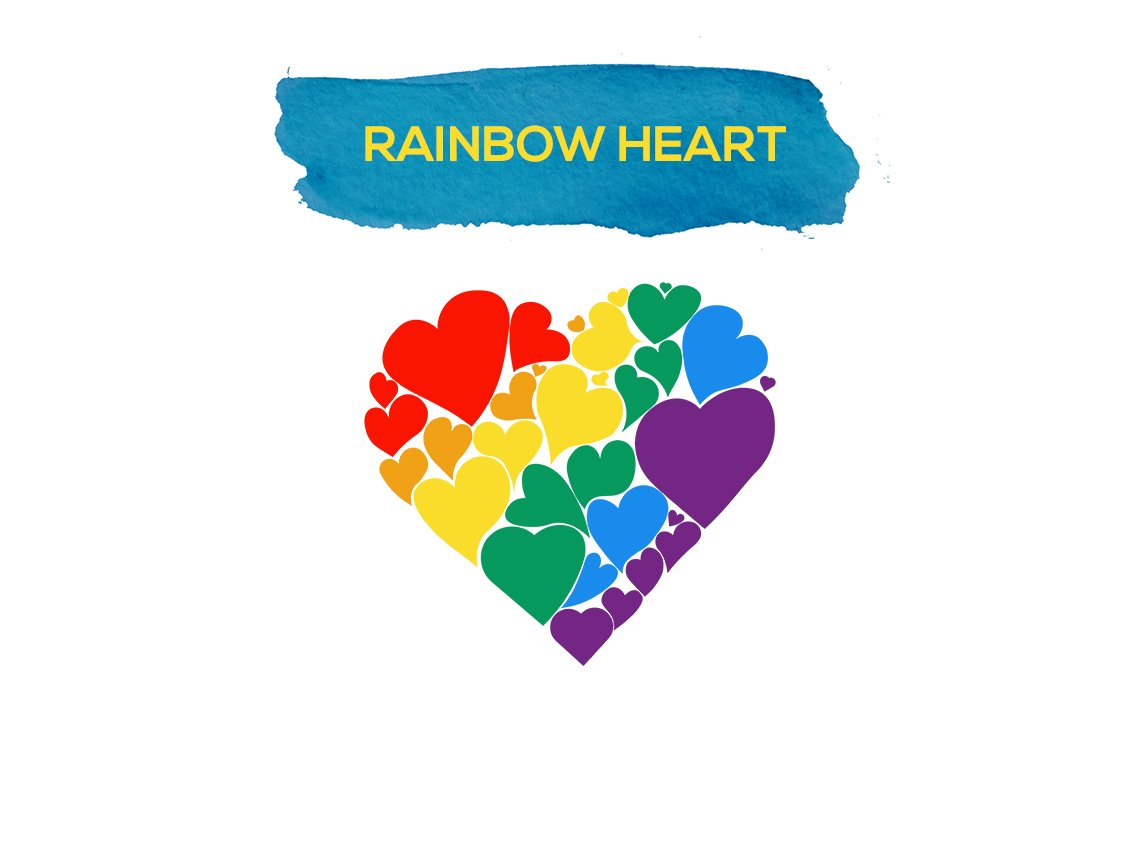 Hearts Rainbow SVG cover image.